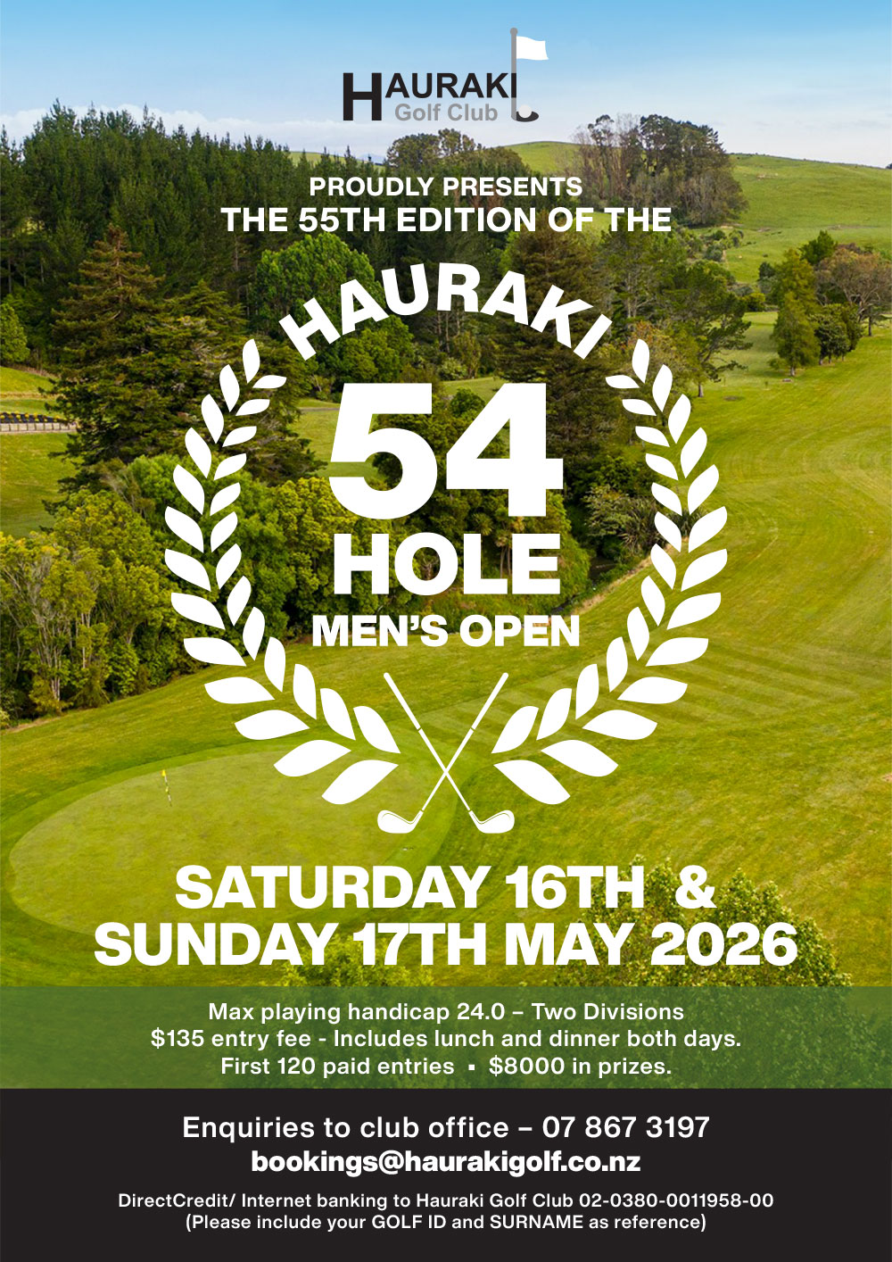 Hauraki Golf Club 54 Hole Open 2026