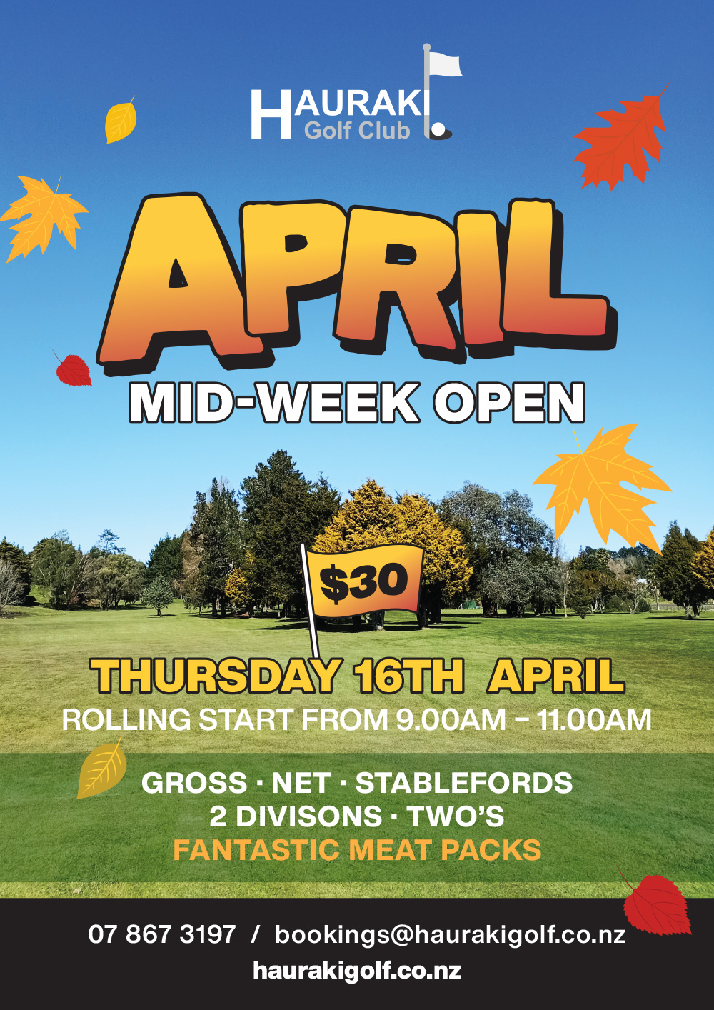 April Mid Week Open Hauraki Golf Club 2026